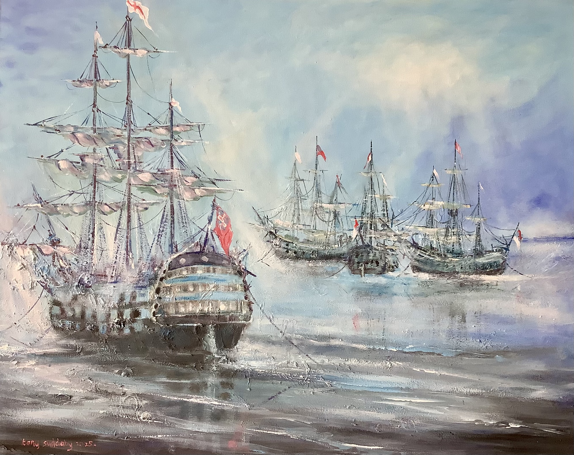 A fleet of british frigates