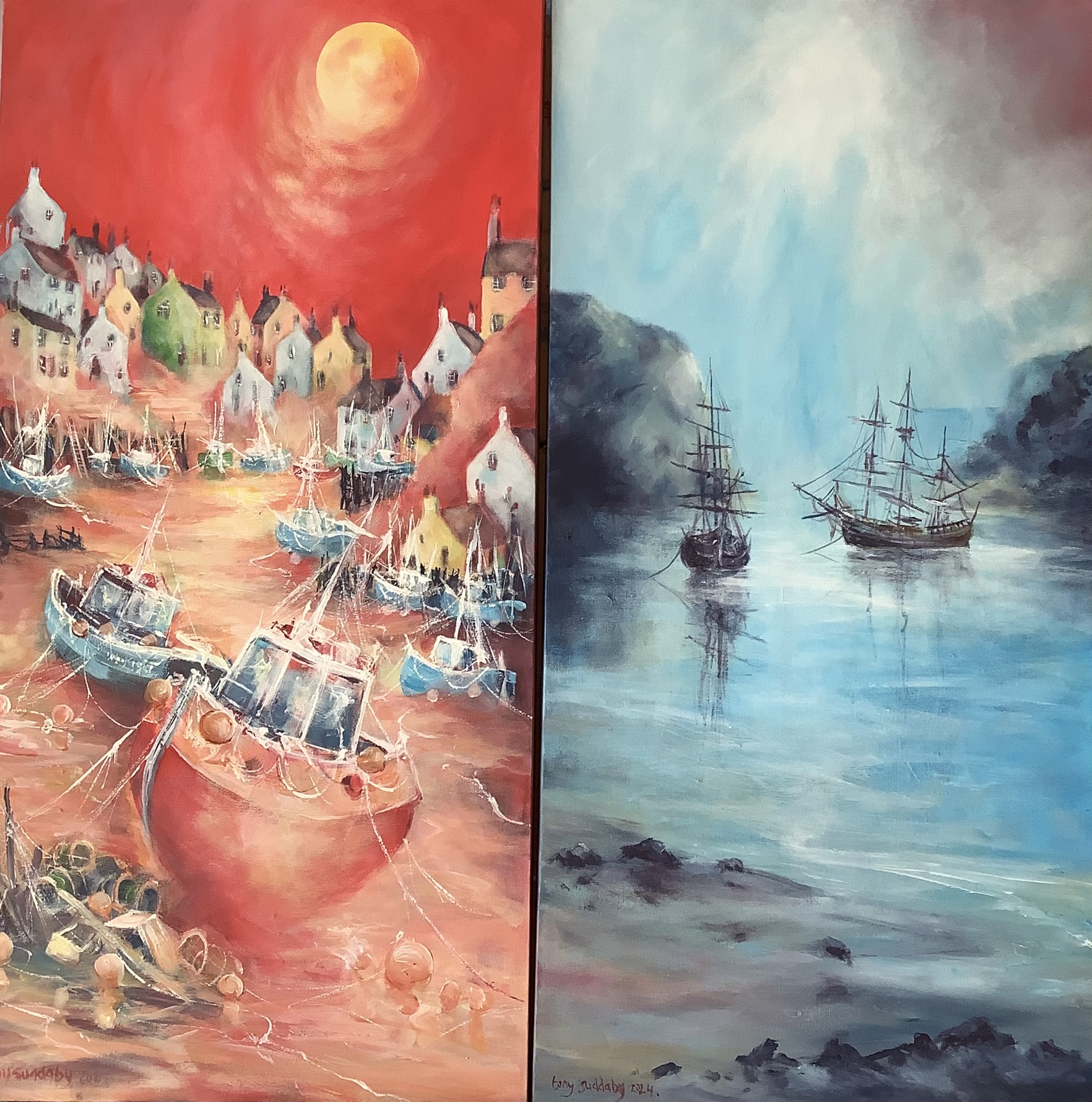 A set of morning boats, and evening boats