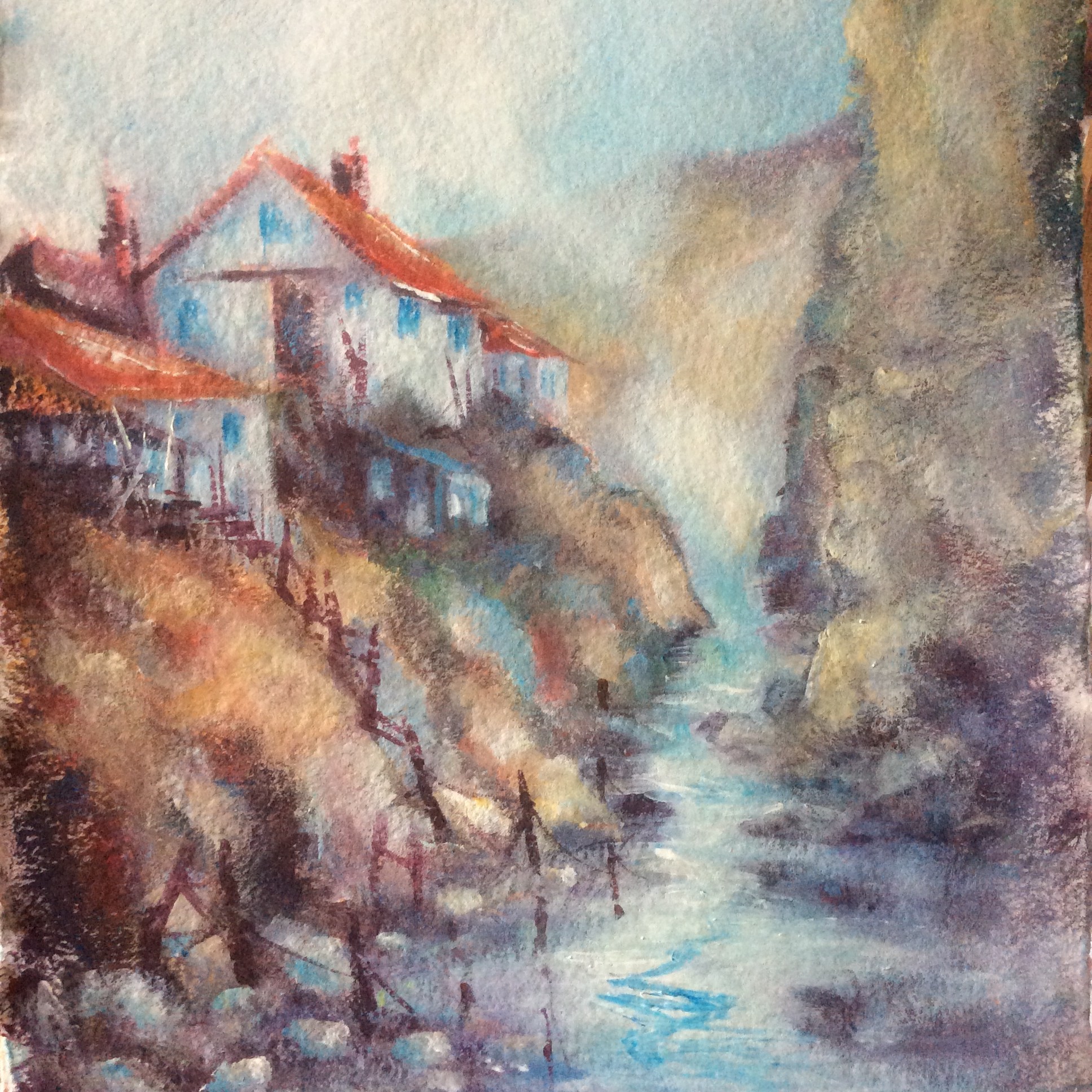 A small stream in staithes, North yorkshire