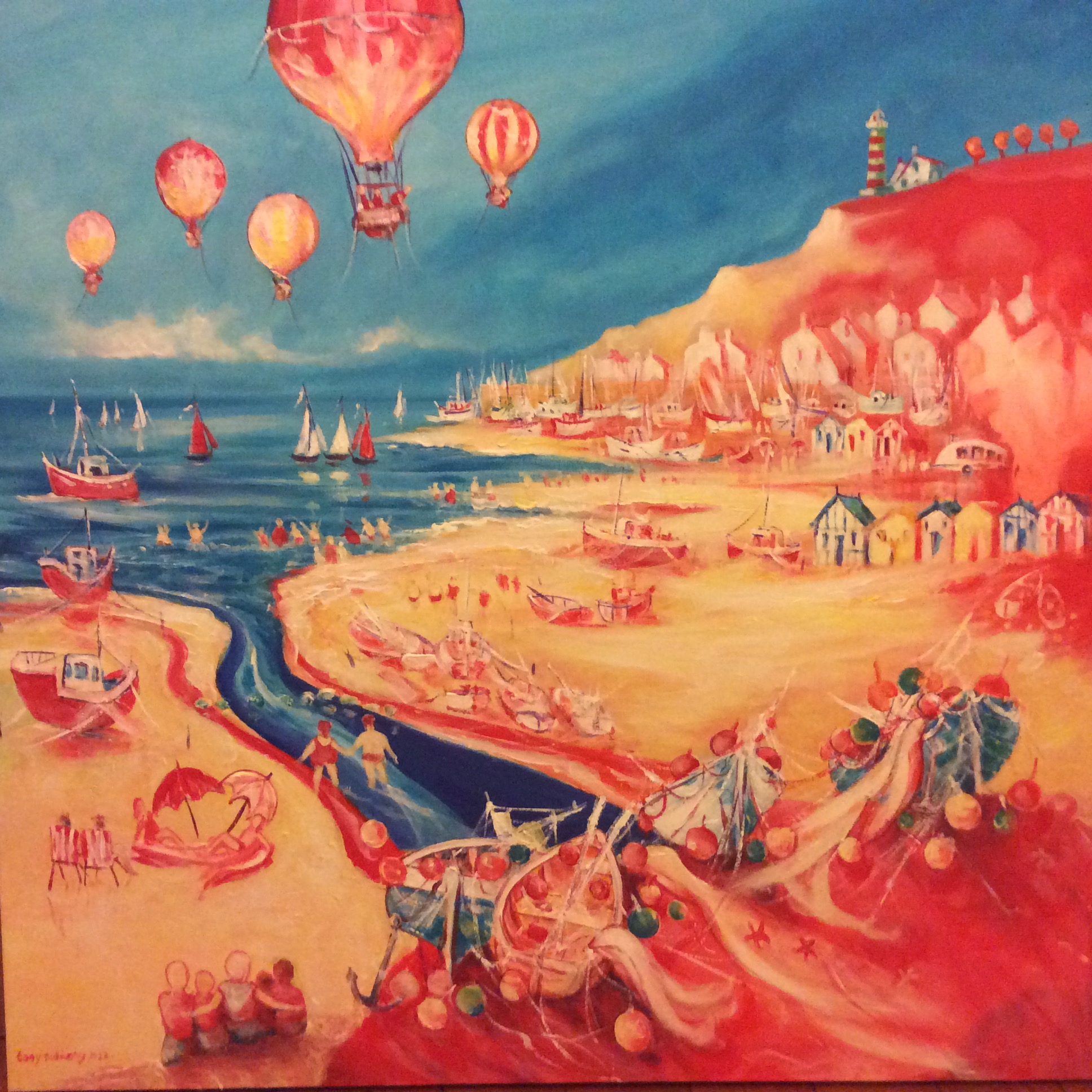 Poster art at sandsend beach