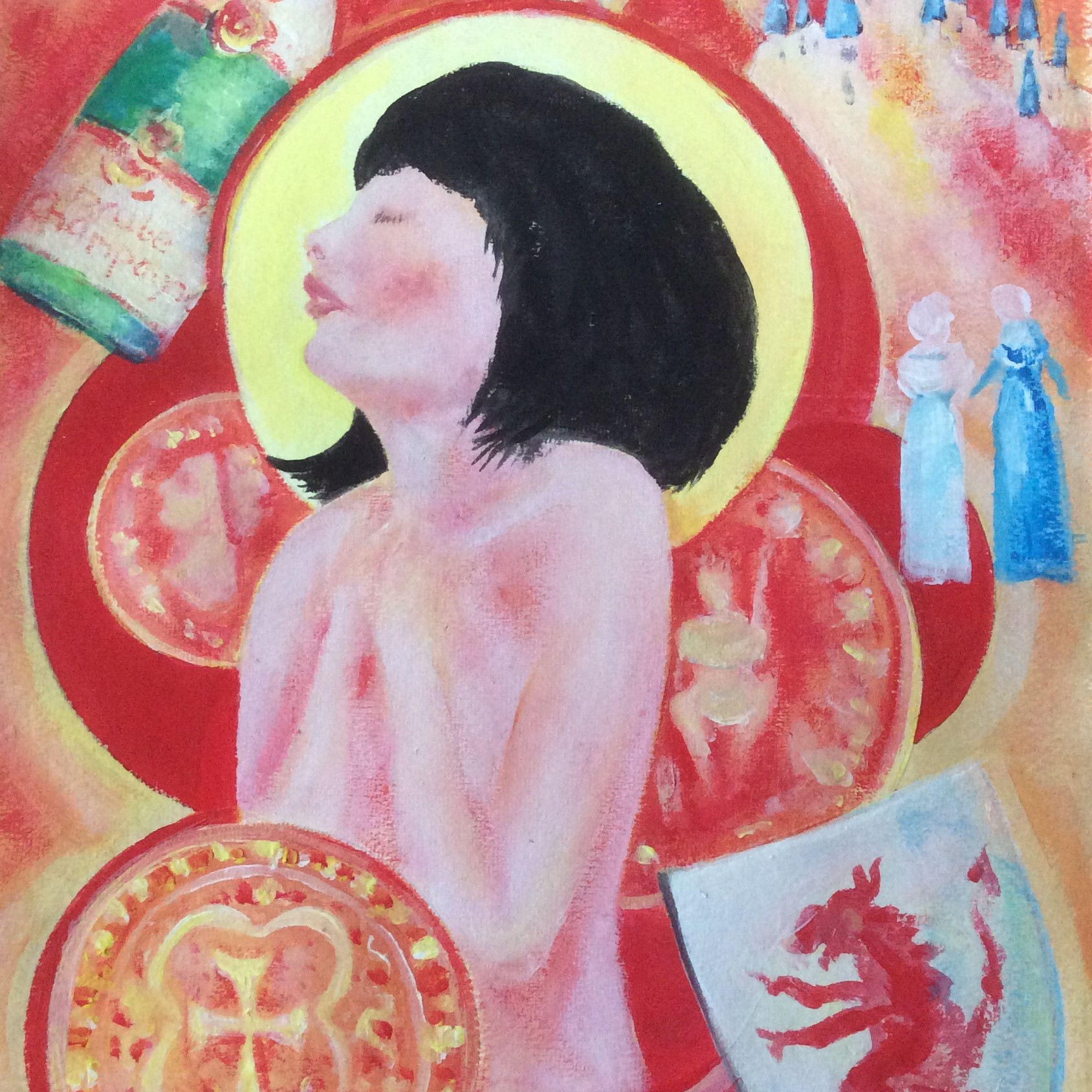 Champagne girl, part of a set of 3