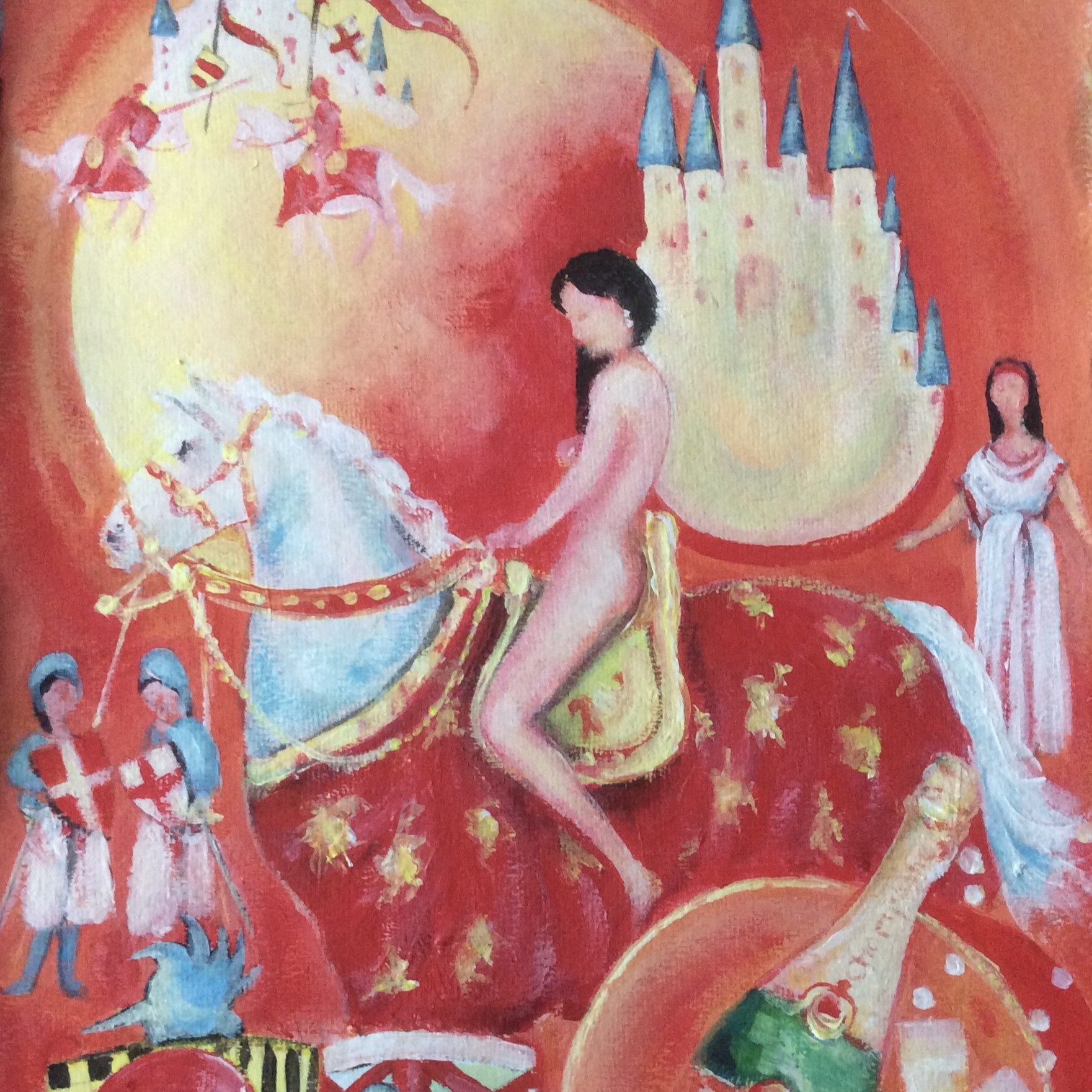 Champagne girls, part of a set of 3