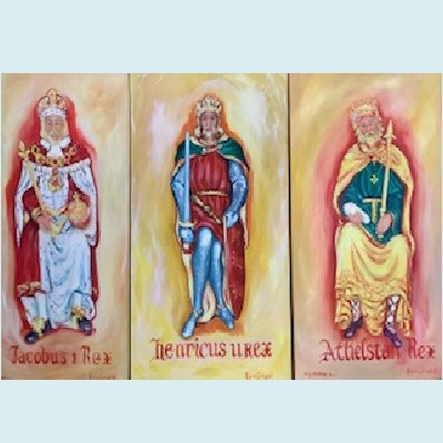 A set of 3 kings, including respectively, King Jacob, King Henry, King Athelstan