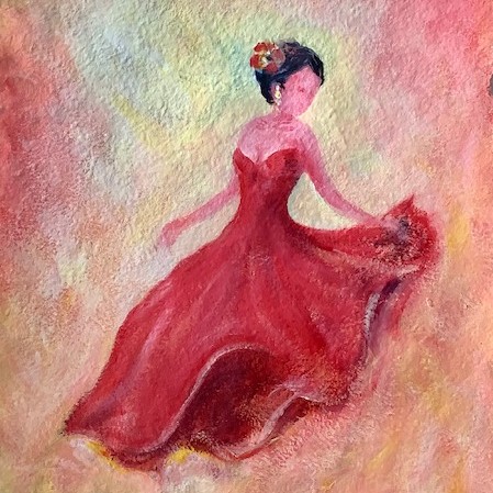 Spanish flamenco dancer, part of a set of 3