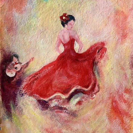 Spanish flamenco dancer, part of a set of 3