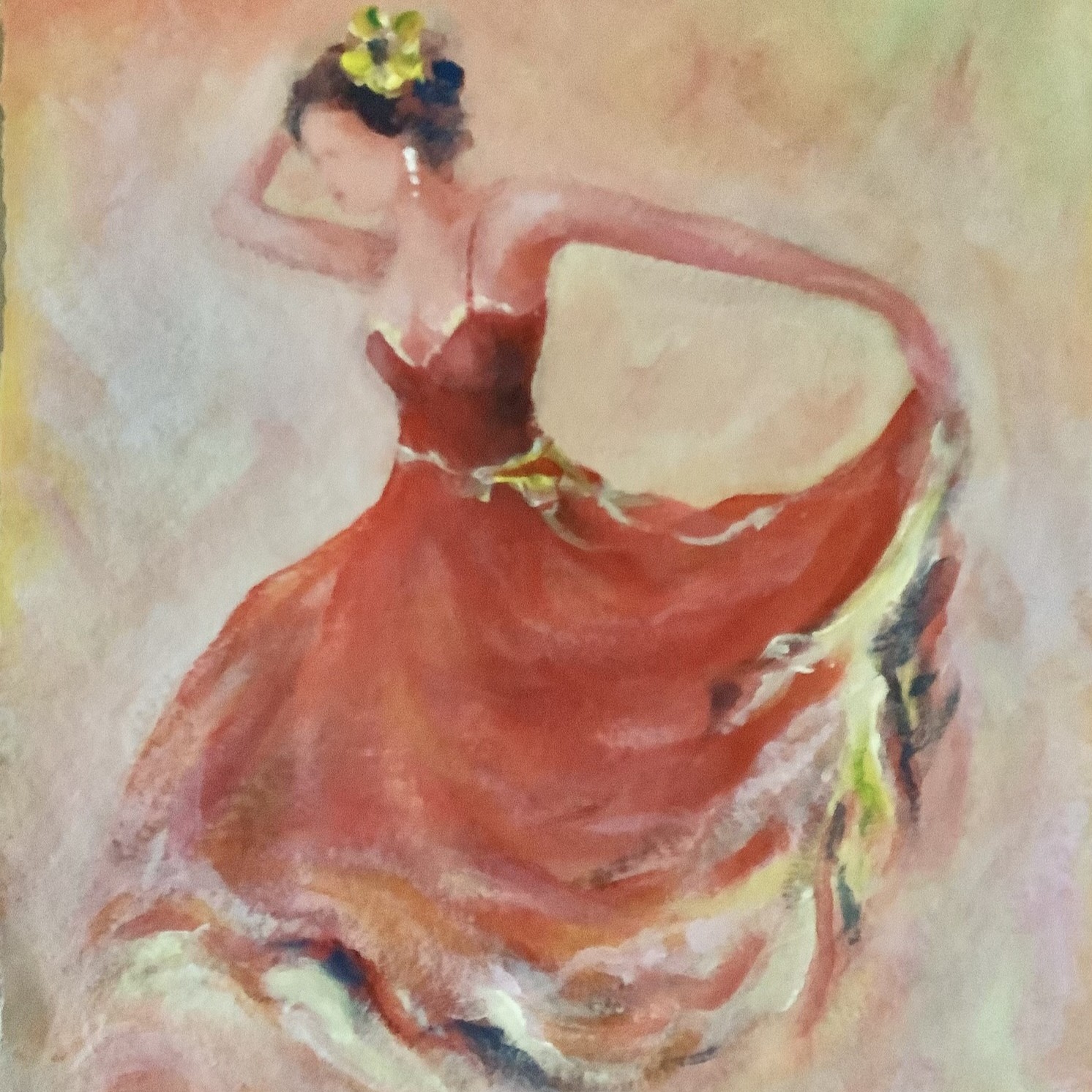 Spanish flamenco dancer, part of a set of 3